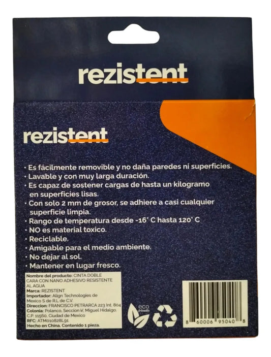 "Cinta Doble Cara Transparente Rezistent – Fija sin clavos ni tornillos"