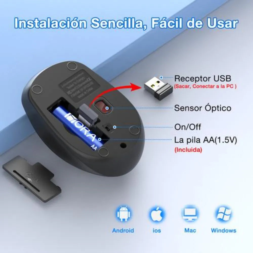 Mouse Inalámbrico 1Hora (RAT001)