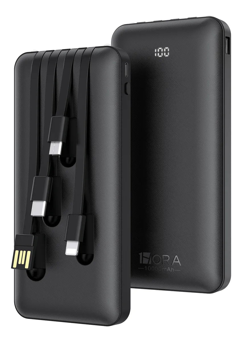 Power Bank con Cables 10,000 mAh 1Hora (GAR148)