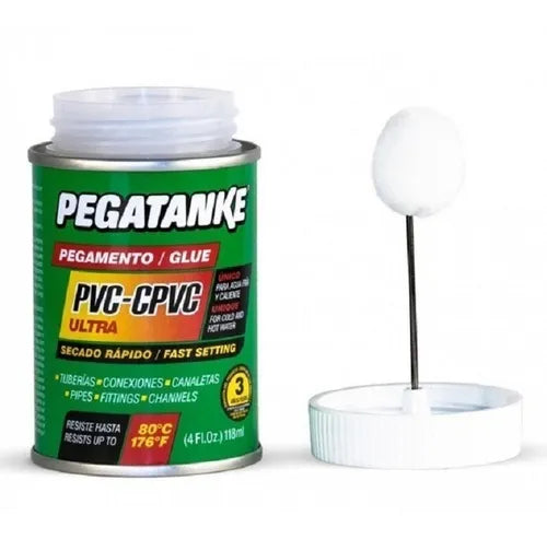 "Pegatanke PVC & CPVC 25, 80, 118, 240 y 475 ml."