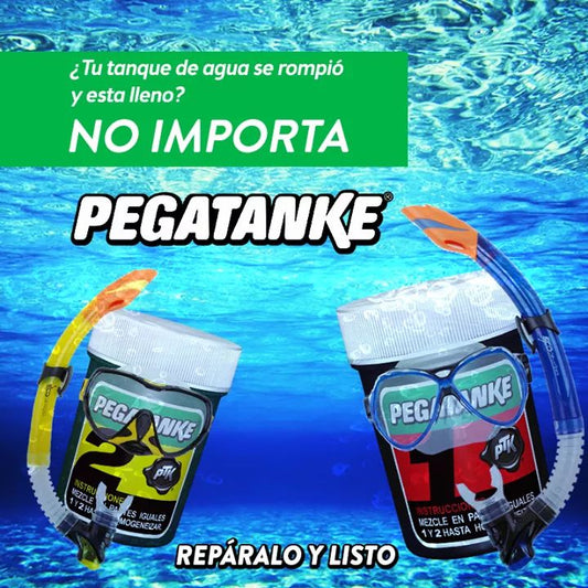 "Pegatanke Blanco – Unión limpia, firme y resistente bajo el agua"