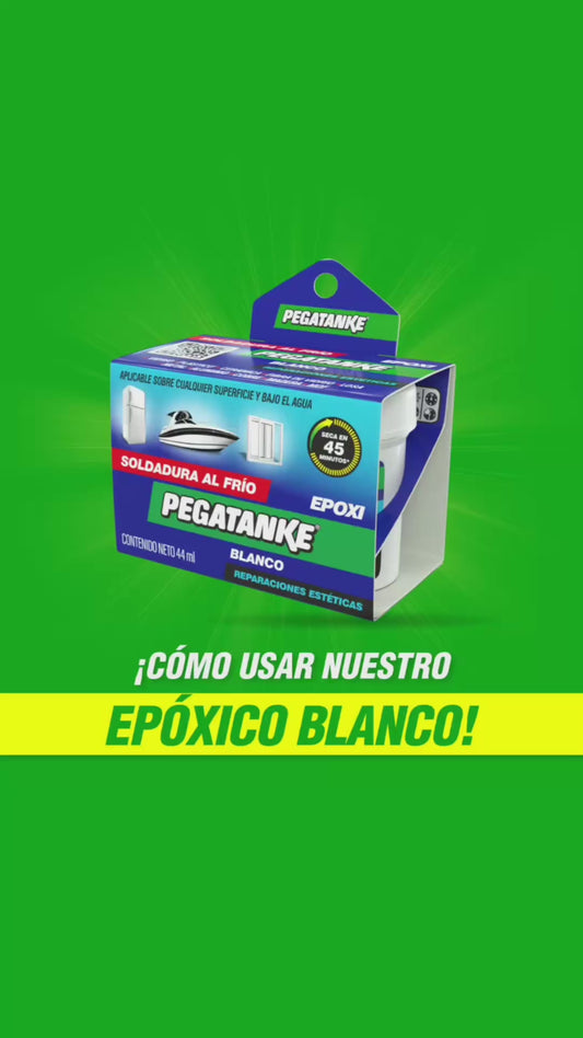 "Pegatanke Blanco – Unión limpia, firme y resistente bajo el agua"